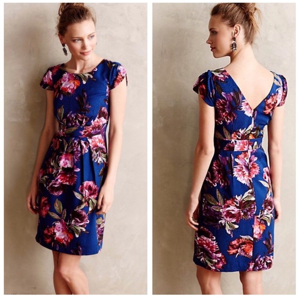 Anthropologie Dresses & Skirts - Anthropologie Rosada Sheath Blue Floral Dress